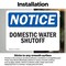 Signmission Domestic Water Shutoff, 5 in W x Rectangle, Vinyl Decal OS-2PACK-NS-D-35-L-11452 - alternate 6